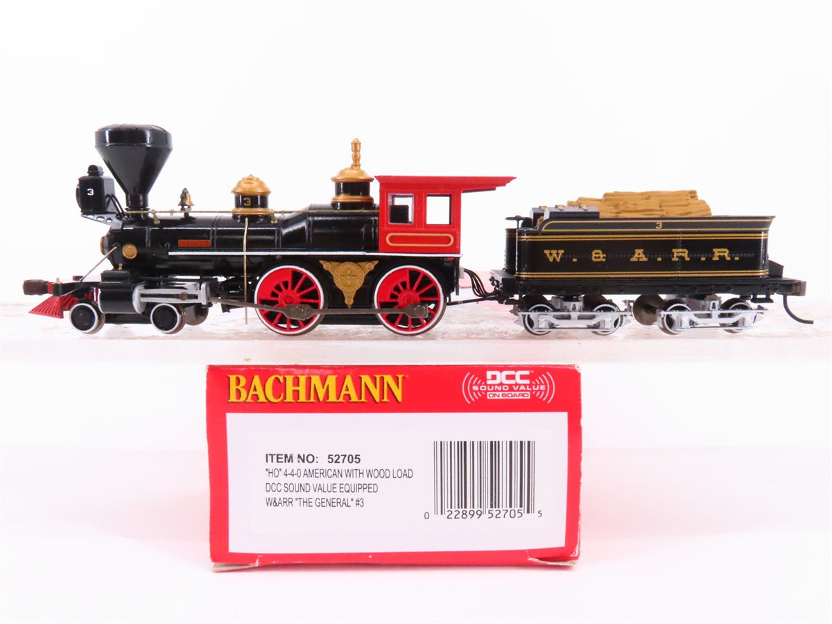 HO Bachmann 52705 W&amp;ARR &quot;The General&quot; 4-4-0 American Steam #3 w/ DCC &amp; Sound