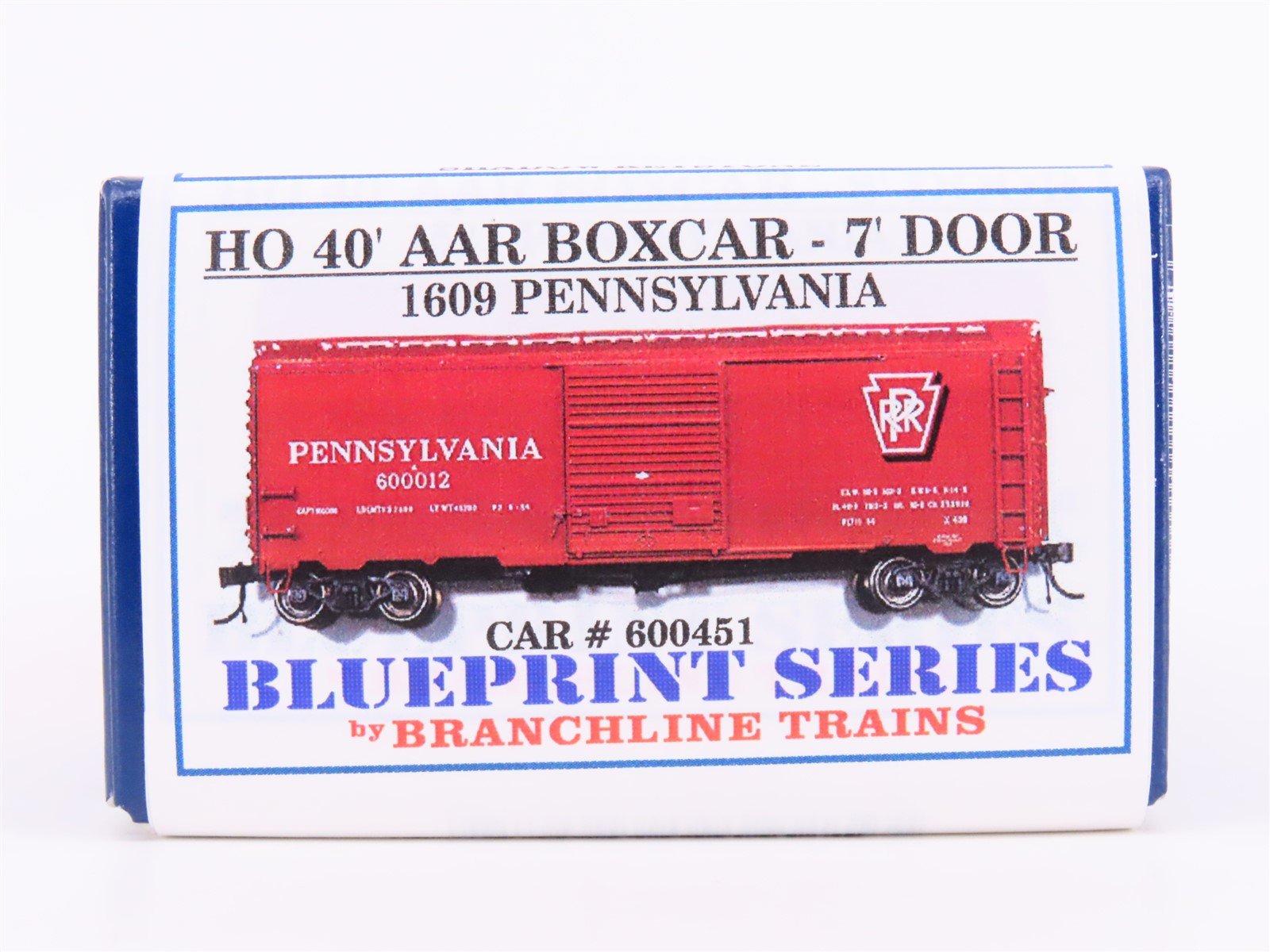 HO Scale Branchline Blueprint Kit #1609 PRR Pennsylvania 40' Box Car #600451