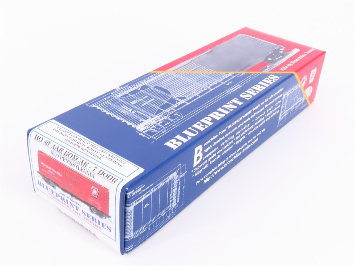 HO Scale Branchline Blueprint Kit #1609 PRR Pennsylvania 40&#39; Box Car #600185