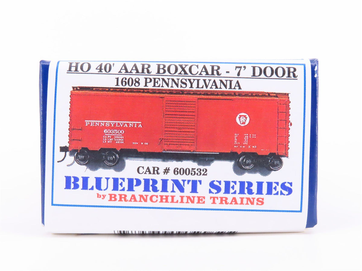 HO Scale Branchline Blueprint Kit #1608 PRR Pennsylvania 40&#39; Box Car #600532