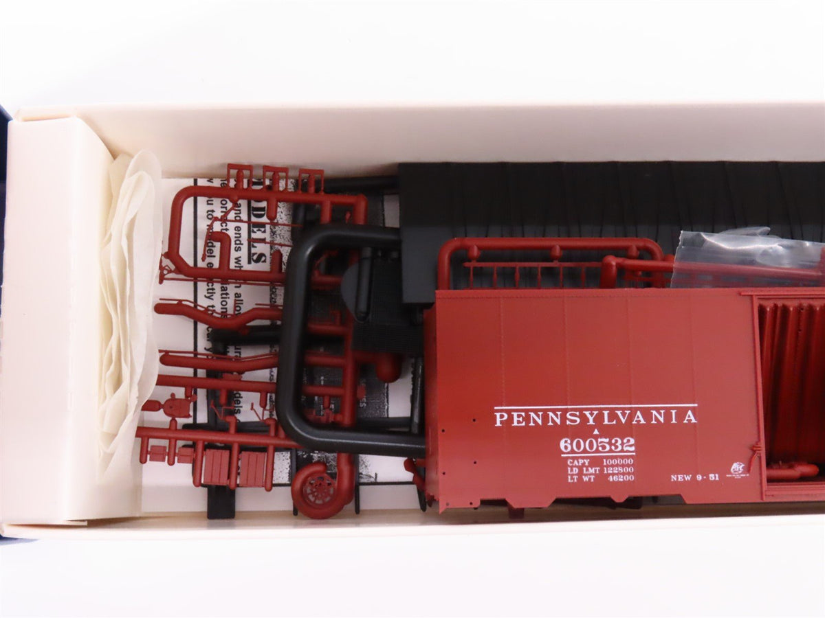 HO Scale Branchline Blueprint Kit #1608 PRR Pennsylvania 40&#39; Box Car #600532