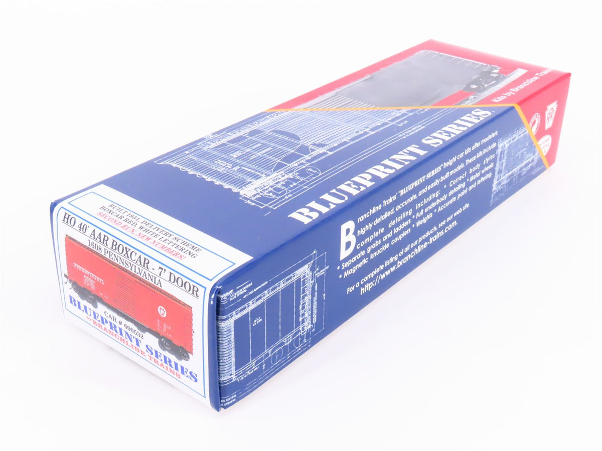 HO Scale Branchline Blueprint Kit #1608 PRR Pennsylvania 40&#39; Box Car #600532