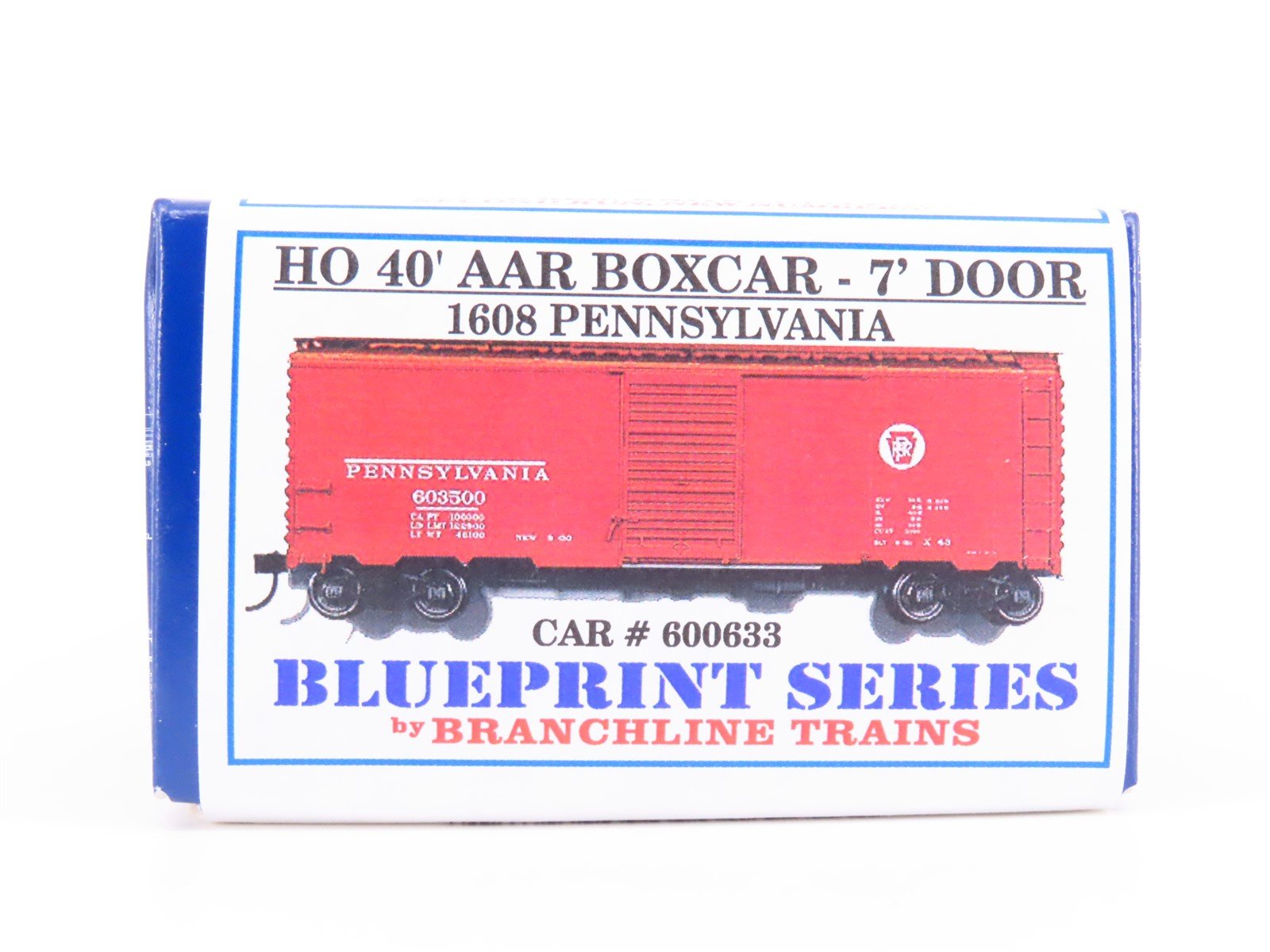 HO Scale Branchline Blueprint Kit #1608 PRR Pennsylvania 40' Box Car #600633