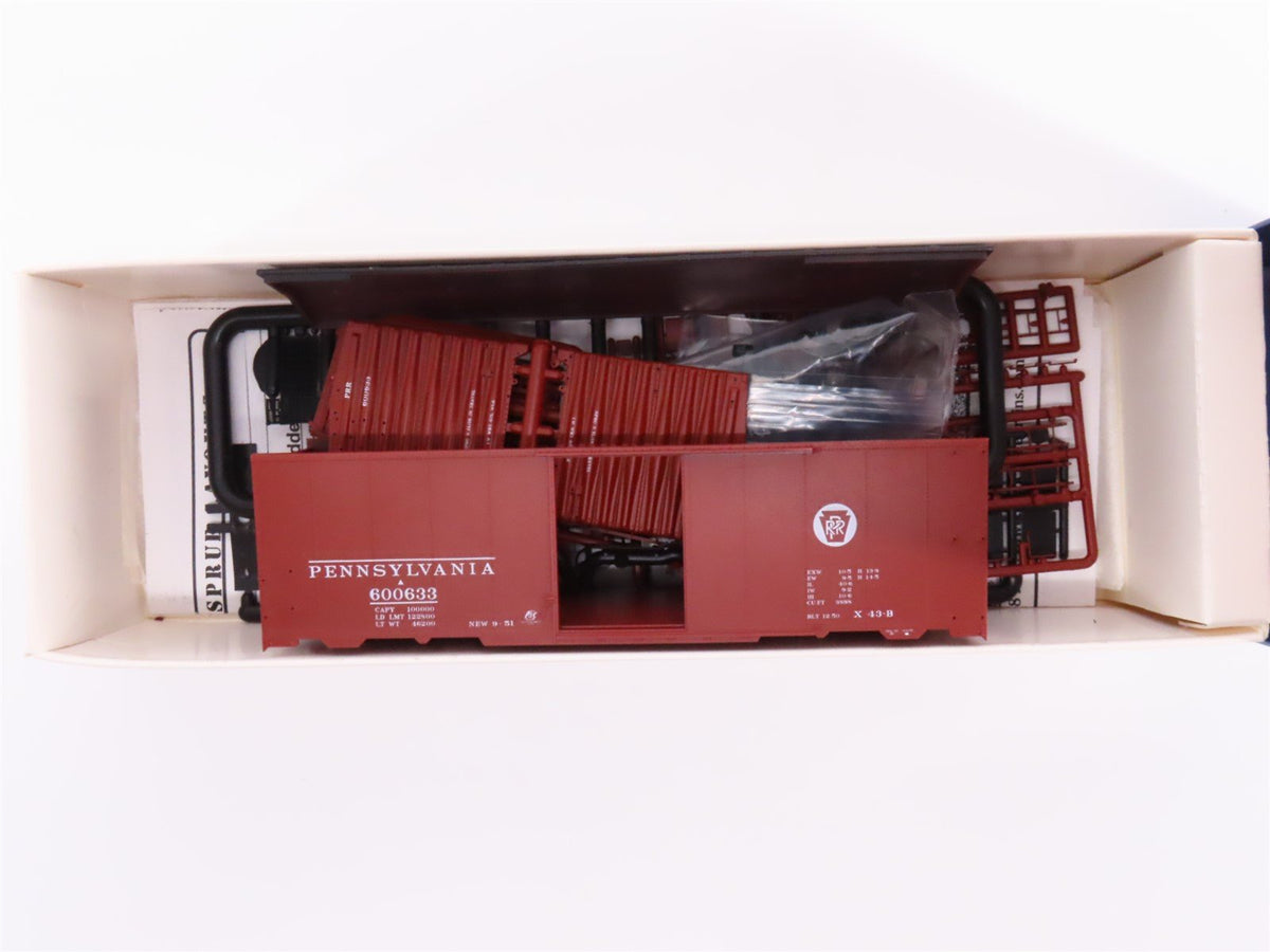 HO Scale Branchline Blueprint Kit #1608 PRR Pennsylvania 40&#39; Box Car #600633