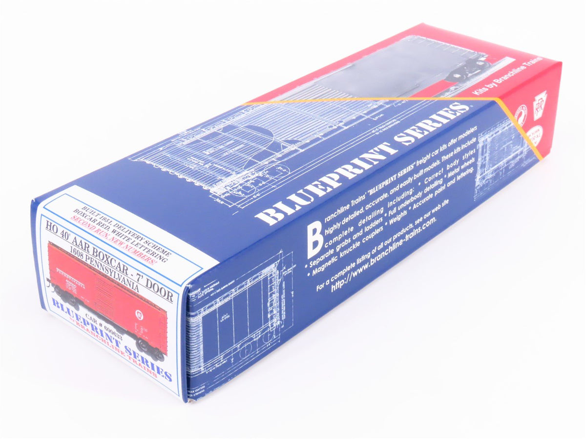 HO Scale Branchline Blueprint Kit #1608 PRR Pennsylvania 40&#39; Box Car #600633