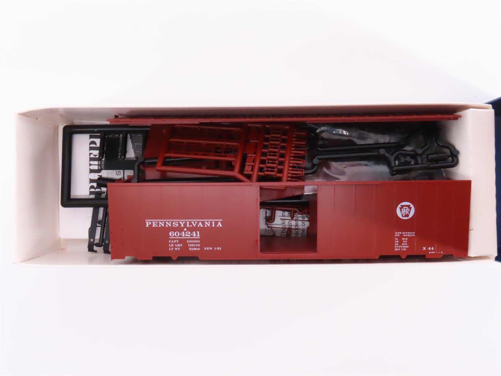 HO Scale Branchline Blueprint Kit #1011 PRR Pennsylvania 50' Box Car #604241