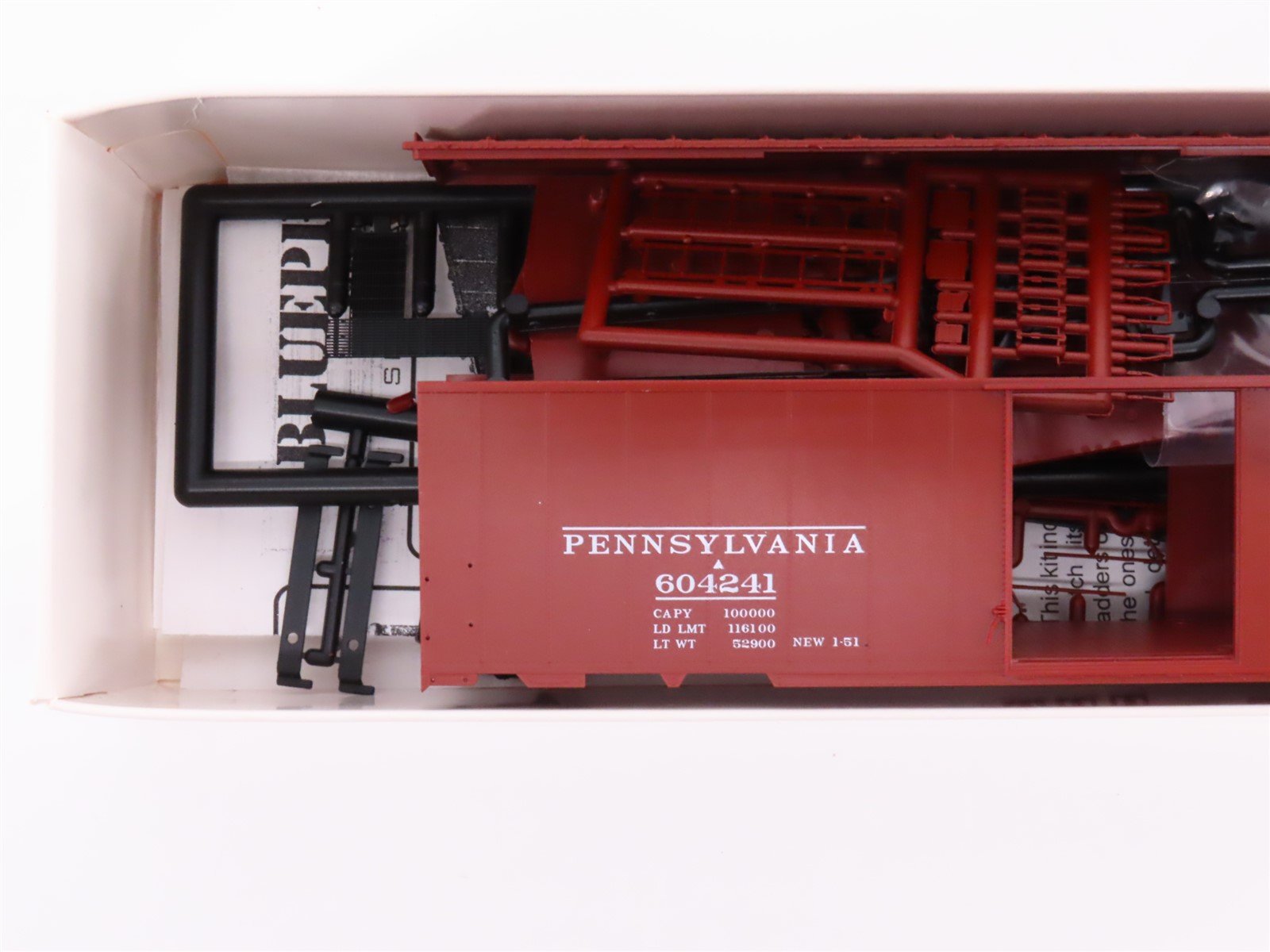 HO Scale Branchline Blueprint Kit #1011 PRR Pennsylvania 50' Box Car #604241