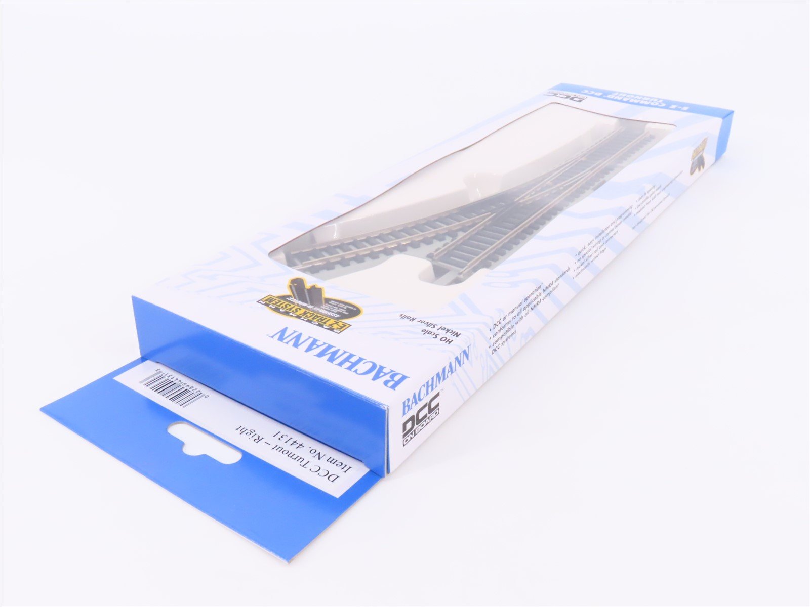 HO Scale Bachmann E-Z Track 44131 E-Z Command Right-Hand Turnout w/ DCC