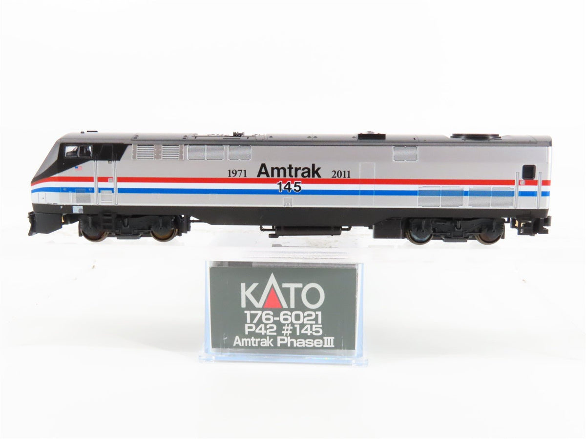 N KATO 176-6021 AMTK Amtrak Heritage Ph III P42 Genesis Diesel #145 - DCC Ready