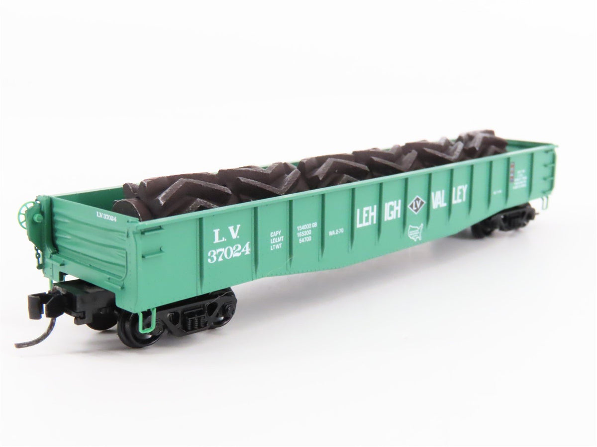 N Micro-Trains MTL NSE 06-24 LV Lehigh Valley 50&#39; Drop-End Gondola #37024 w/Load