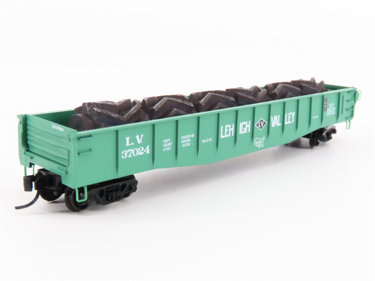 N Micro-Trains MTL NSE 06-24 LV Lehigh Valley 50&#39; Drop-End Gondola #37024 w/Load