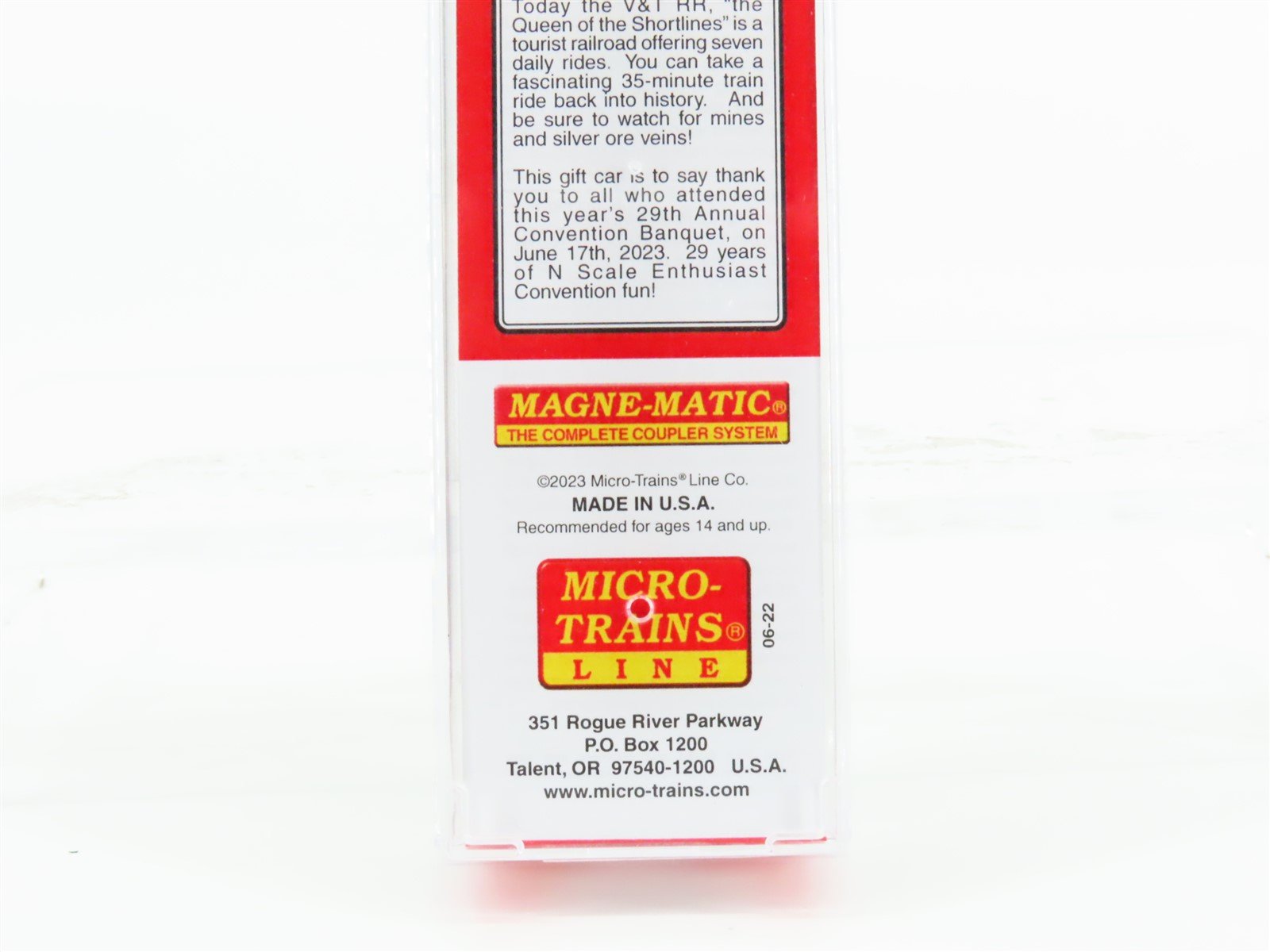 N Scale Micro-Trains MTL NSE 06-22 V&TRR Virginia & Truckee 50' Gondola #061523