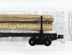 N Micro-Trains MTL 11400050 Unlettered 40' Modern Log Car w/ Uprights & Load