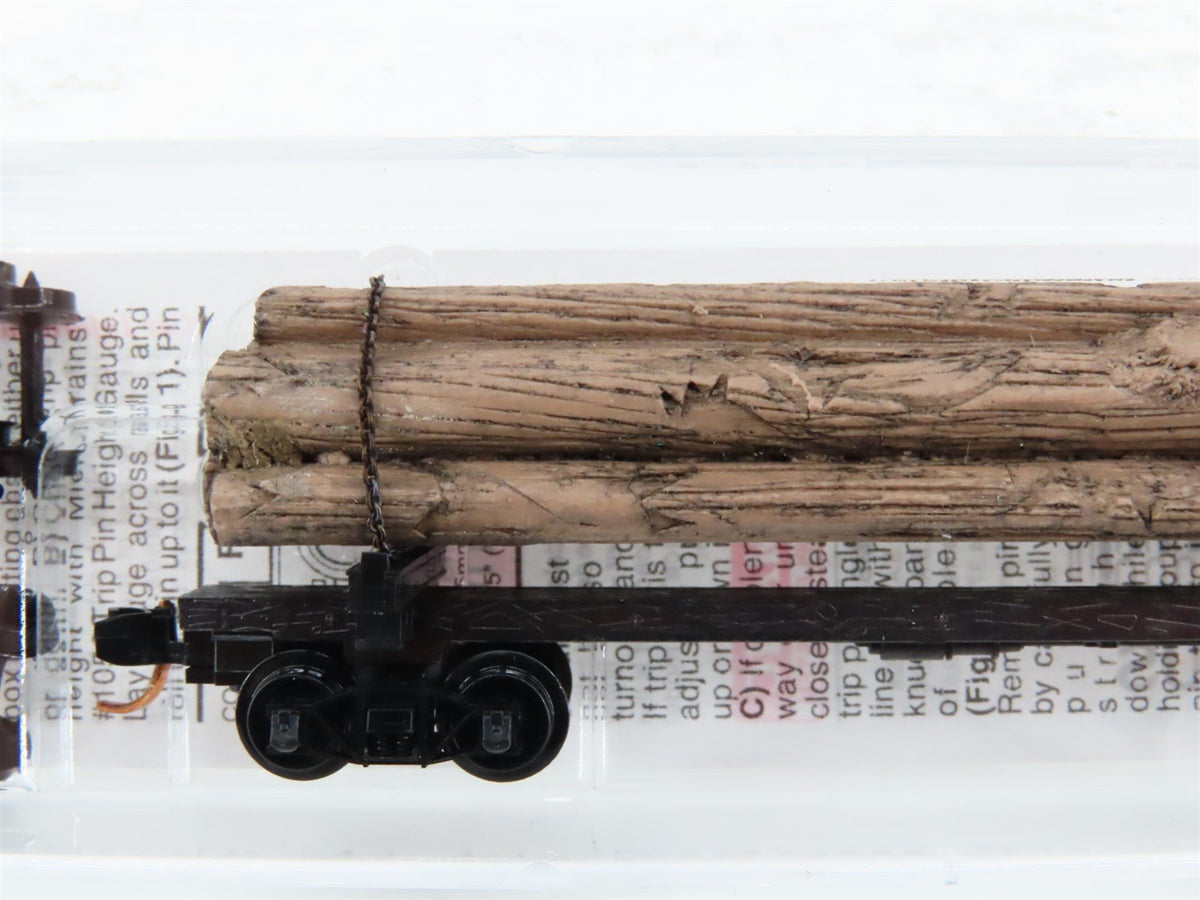 N Scale Micro-Trains MTL 113040 Unlettered 40&#39; Skeleton Log Car w/ Load #6