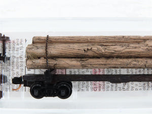 N Scale Micro-Trains MTL 113040 Unlettered 40' Skeleton Log Car w/ Load #6