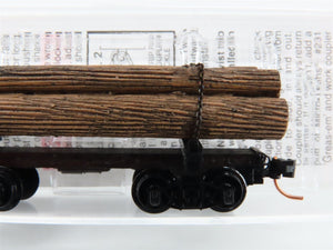 N Scale Micro-Trains MTL 113510 Unlettered 30' Skeleton Log Car w/ Load #4