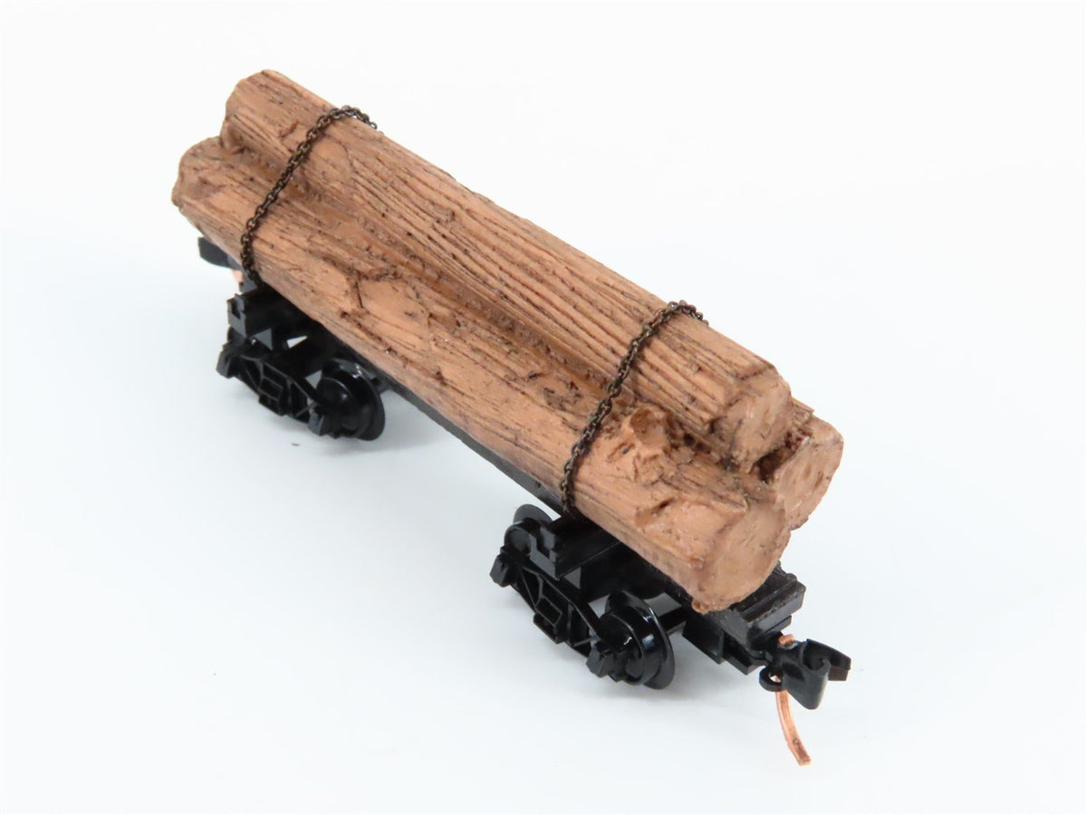 N Scale Micro-Trains MTL 113520 Unlettered 30&#39; Skeleton Log Car w/ Load #5