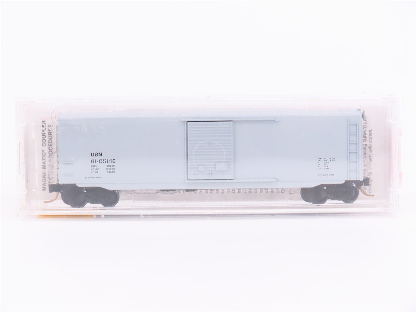 N Scale Micro-Trains MTL 77040 USN United States Navy 50' Box Car #61-05146