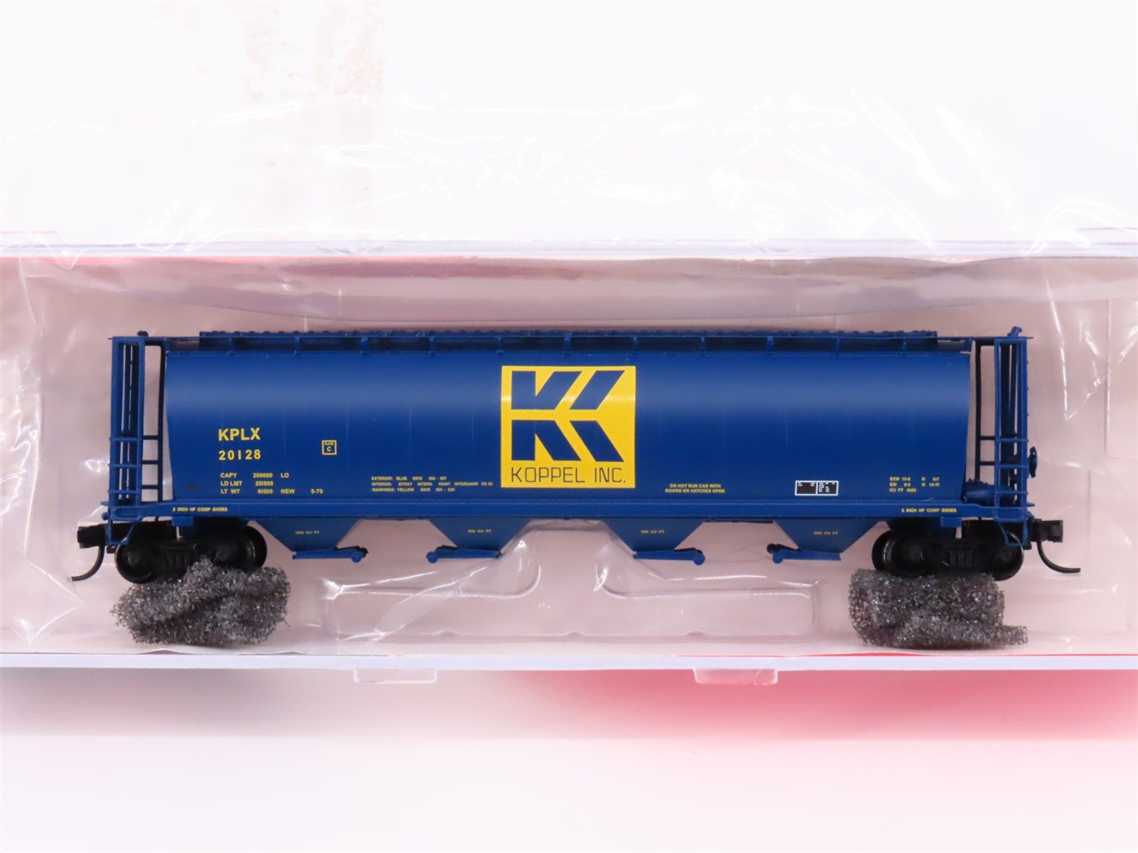 N Scale Intermountain 65109-22 KPLX Koppel Cylindrical 4-Bay Hopper Car #20128