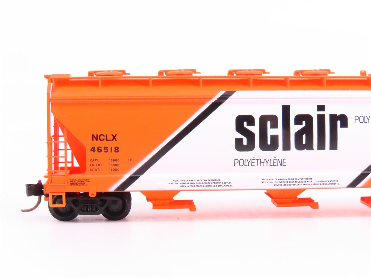 N Scale Micro-Trains MTL 93040 NCLX Sclair 3-Bay Covered Hopper #46518