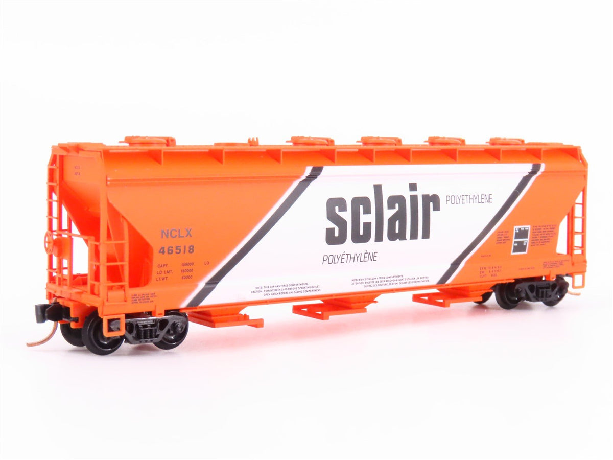 N Scale Micro-Trains MTL 93040 NCLX Sclair 3-Bay Covered Hopper #46518