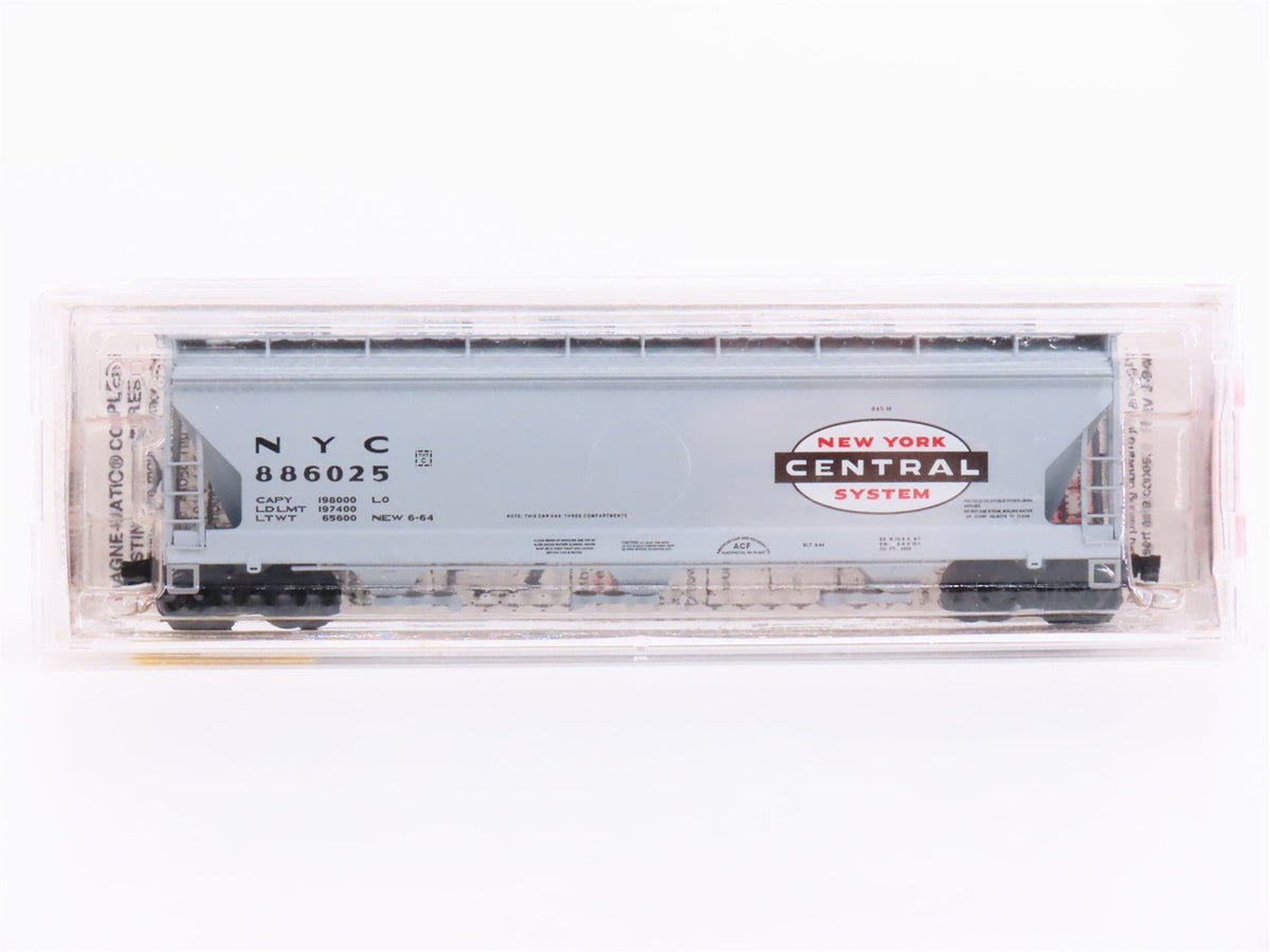 N Scale Micro-Trains MTL 93030 NYC New York Central 3-Bay Covered Hopper #886025