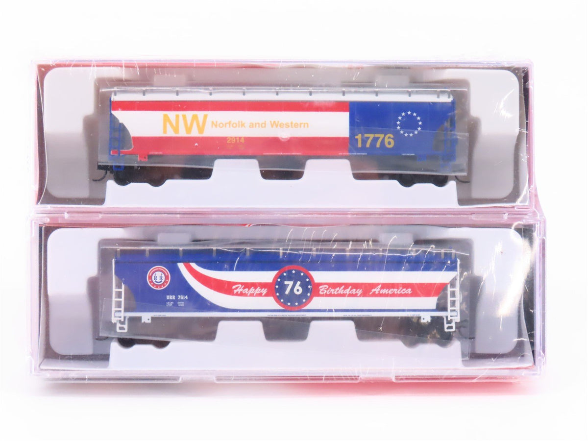 N Intermountain NSE INT 14-14 N&amp;W &amp; URR Bicentennial 3-Bay Hopper 2-Pack SEALED