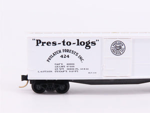 N Scale Micro-Trains MTL 42060 Potlach Forests 40' Single Door Box Car #424