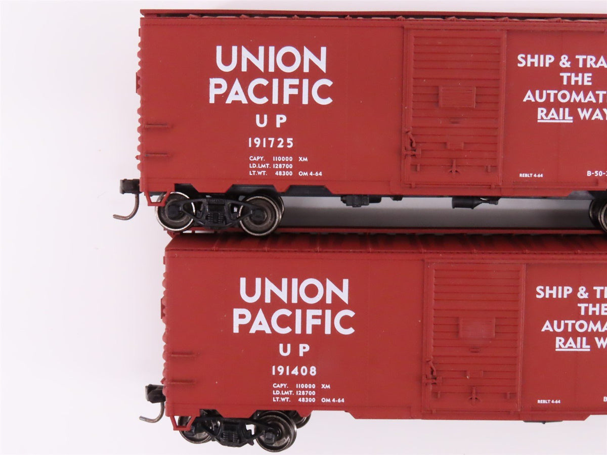 Lot of 11 HO Scale Accurail &amp; Unbranded UP Union Pacific Boxcars &amp; Gondola Cars