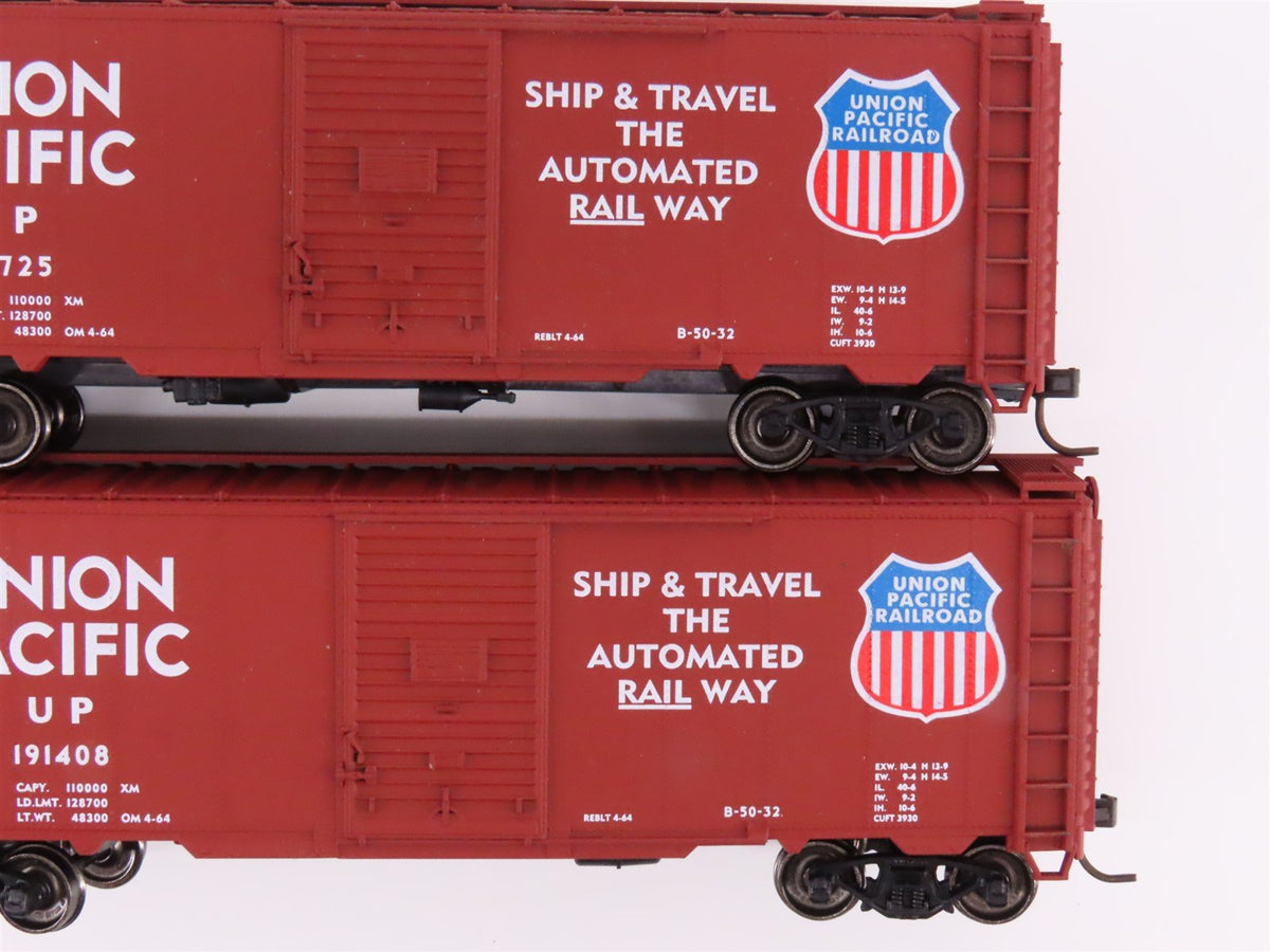 Lot of 11 HO Scale Accurail &amp; Unbranded UP Union Pacific Boxcars &amp; Gondola Cars