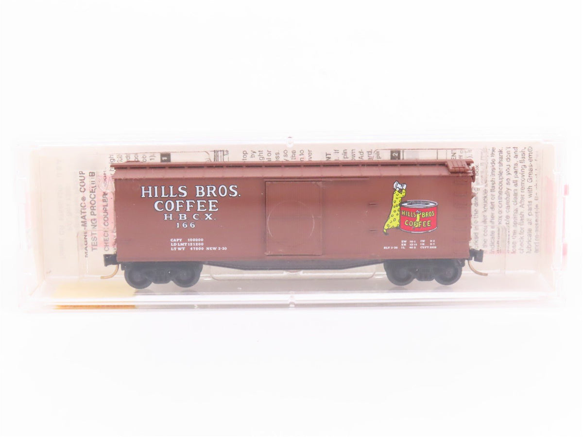 N Scale Micro-Trains MTL 42100 HBCX Hills Bros Coffee 40&#39; Box Car #166