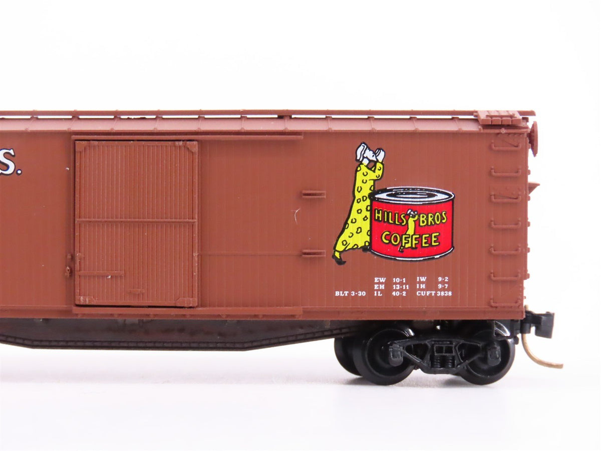 N Scale Micro-Trains MTL 42100 HBCX Hills Bros Coffee 40&#39; Box Car #166