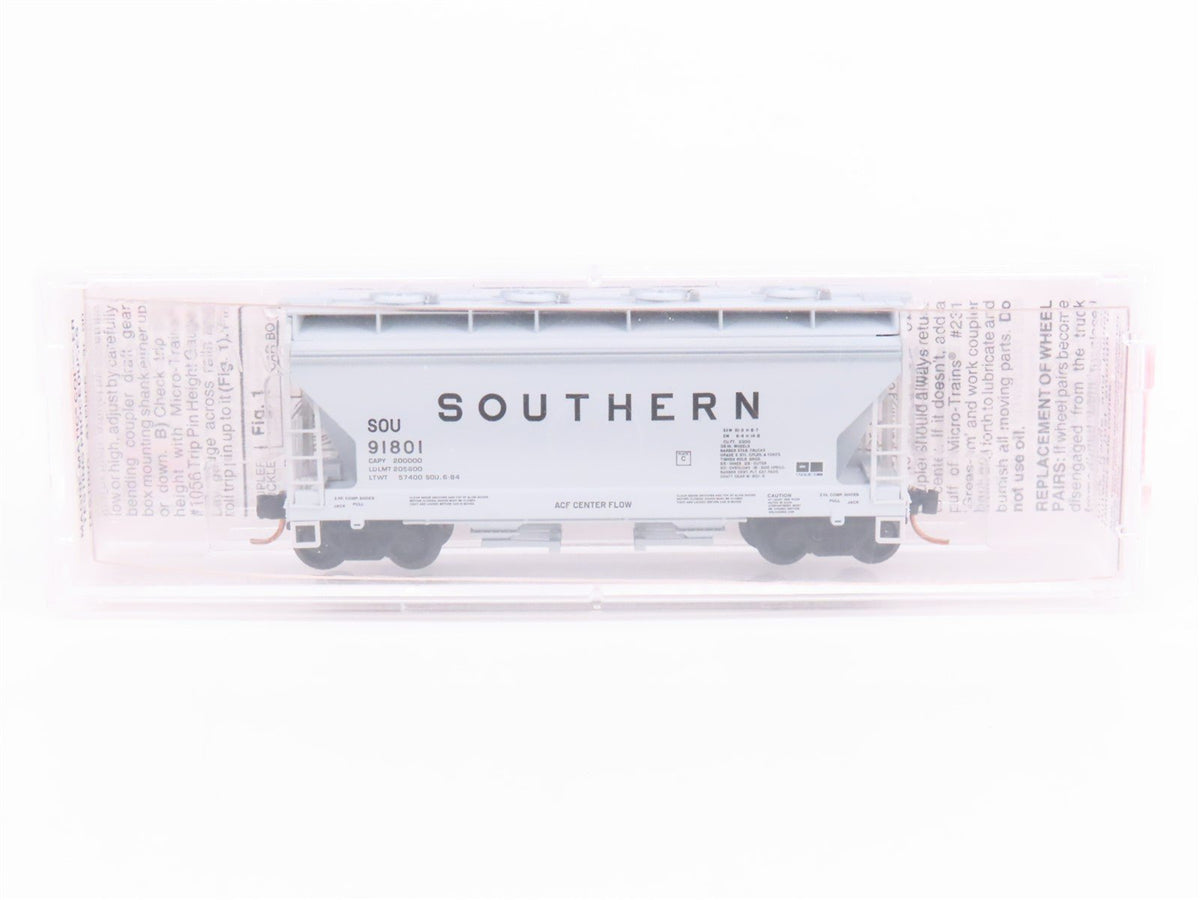 N Scale Micro-Trains MTL 92120 SOU Southern Railroad 2-Bay Covered Hopper #91801