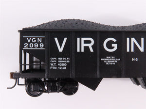 Lot of 4 HO Scale Bowser VGN Virginian 2-Bay Hopper Cars w/ Coal Loads