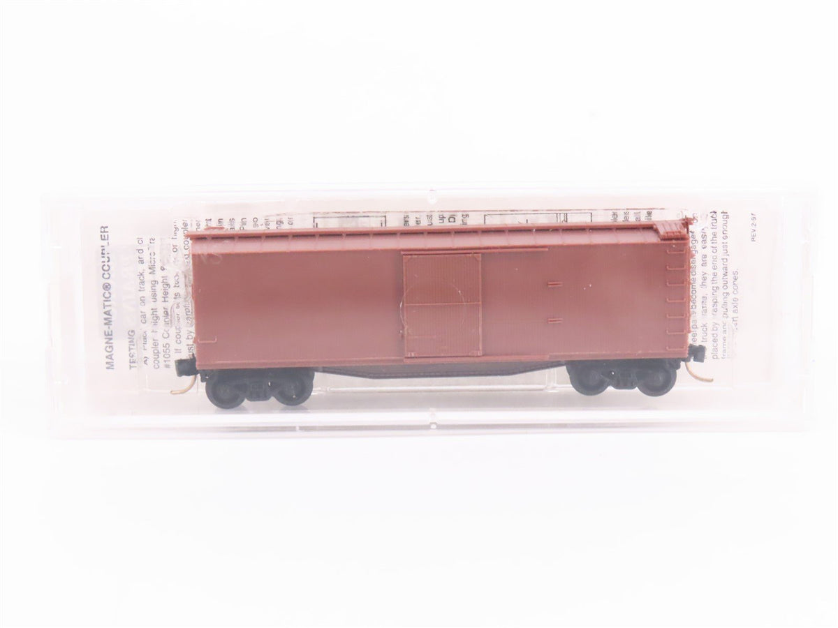 N Scale Micro-Trains MTL Undecorated Brown 40&#39; Single Door Wood Box Car