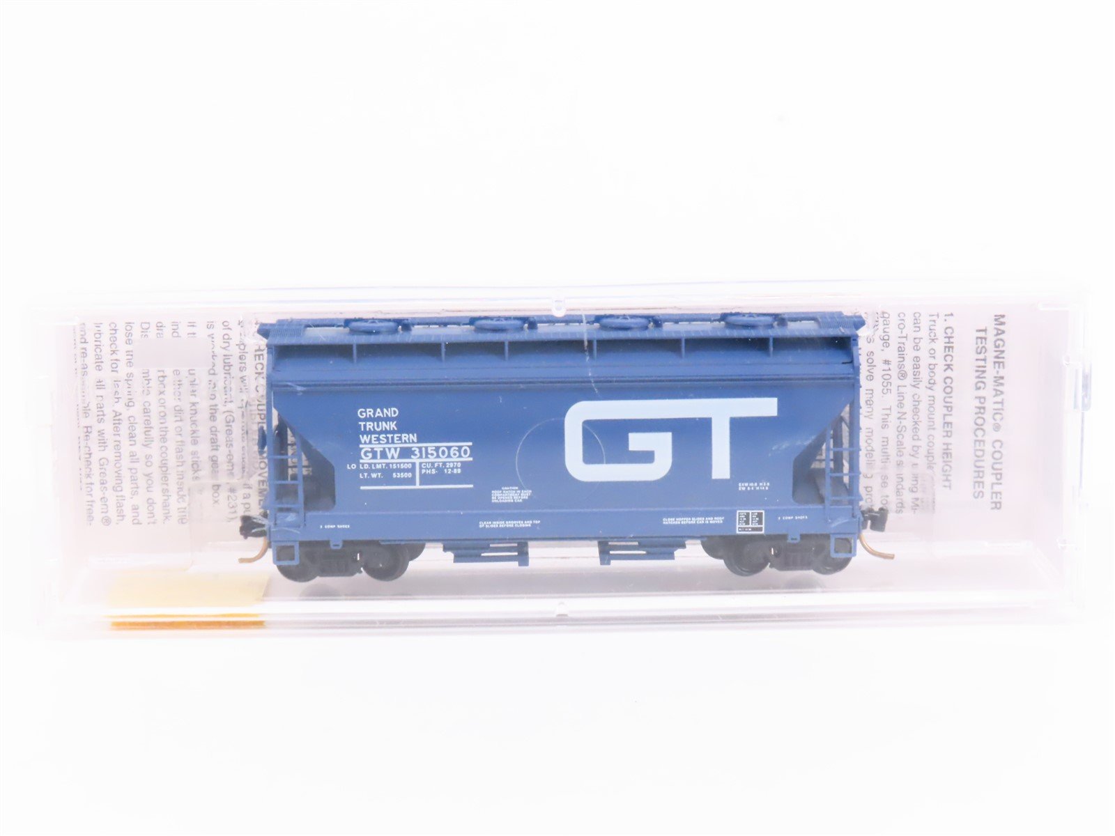 N Scale Micro-Trains Line MTL 92010 GTW Grand Trunk Western 2-Bay Hopper #315060