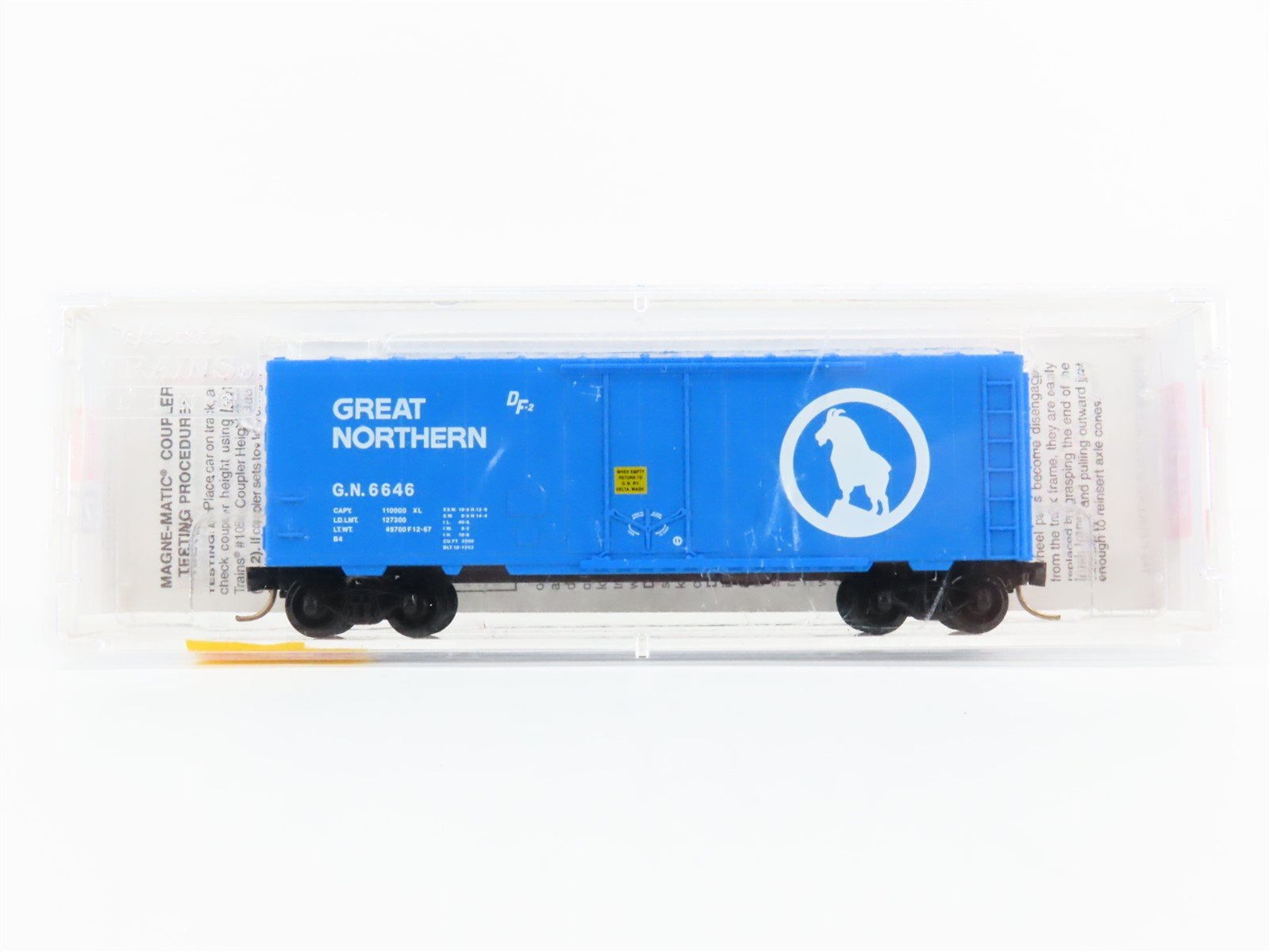 N Micro-Trains MTL 74030 GN Great Northern "Big Sky Blue" 40' Box Car #6646