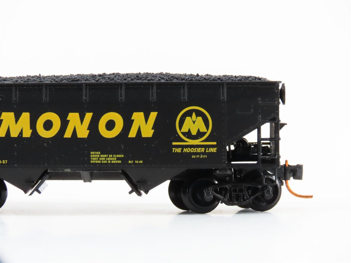 N Micro-Trains MTL 05500370 MON Monon &quot;Hoosier Line&quot; 2-Bay Hopper #41501 w/ Load