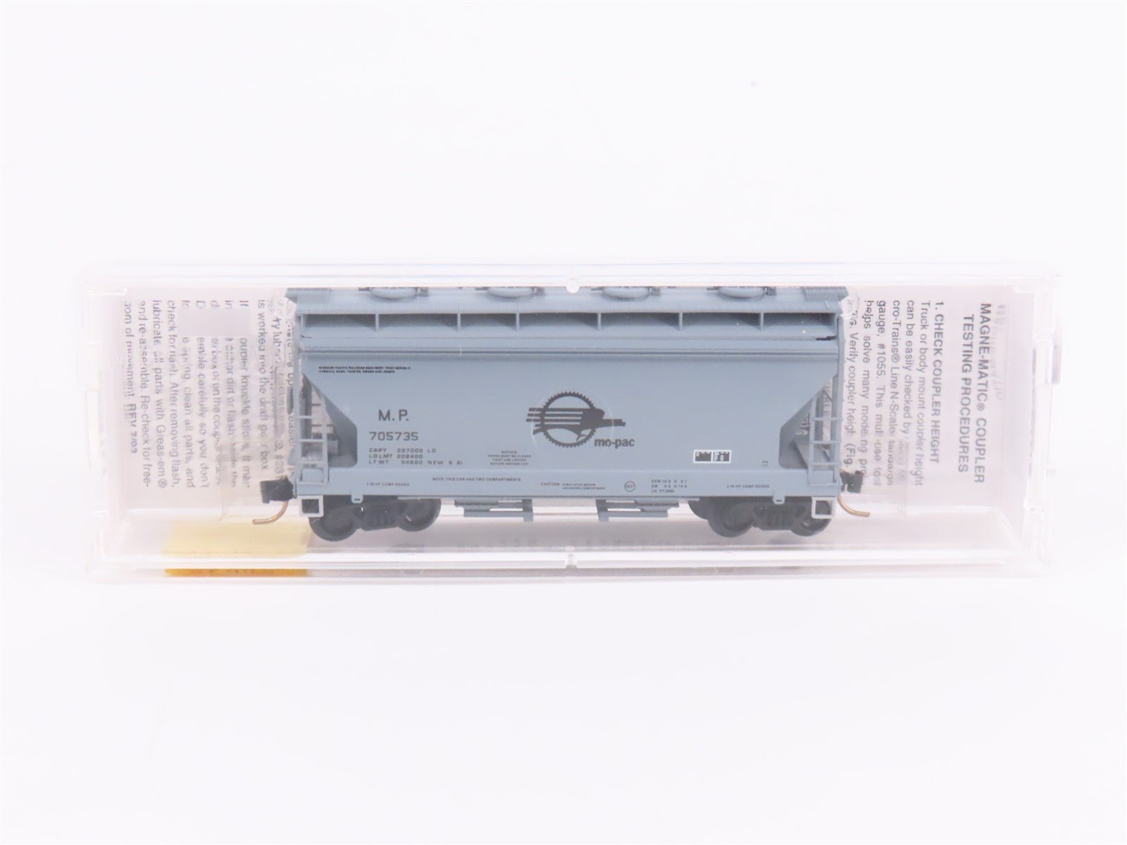 N Micro-Trains Line MTL 92030 MP Missouri Pacific Mo-Pac 2-Bay Hopper #705735