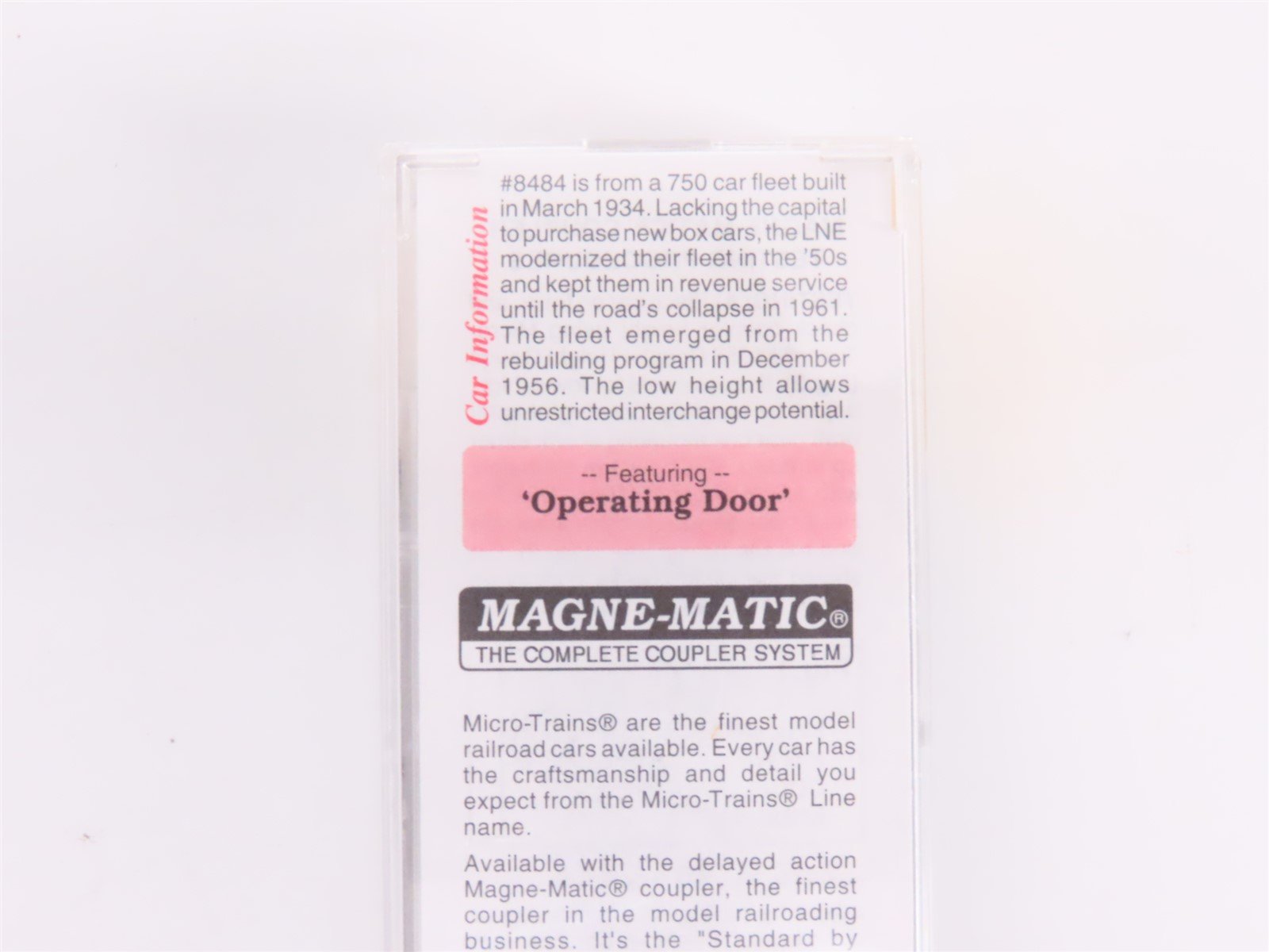 N Scale Micro-Trains Line MTL 120030 LNE Lehigh New England 40' Box Car #8484