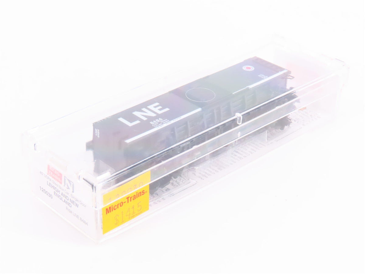 N Scale Micro-Trains Line MTL 120030 LNE Lehigh New England 40&#39; Box Car #8484