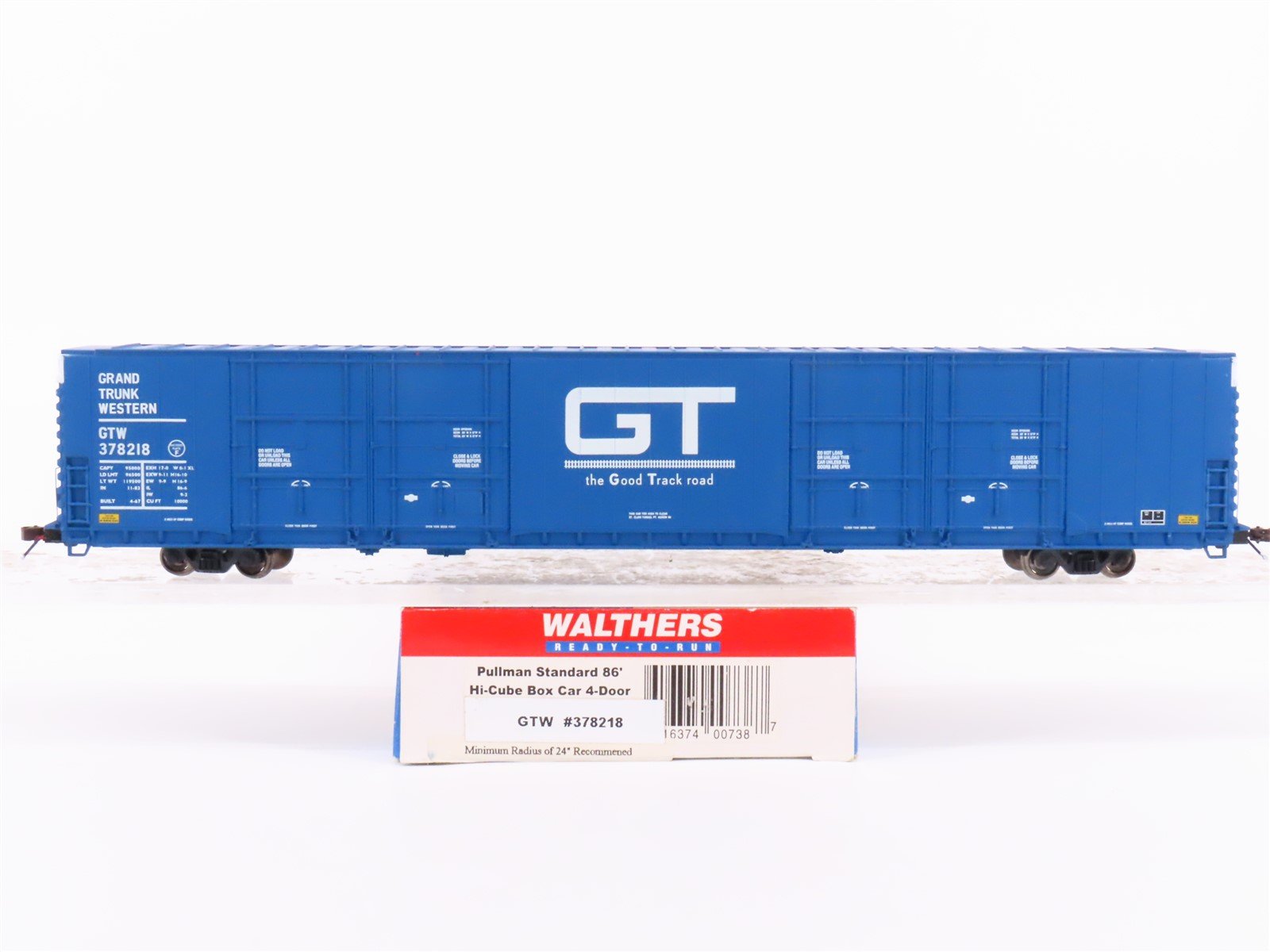 HO Scale Walthers GTW Grand Trunk Western 86' P-S Hi-Cube Boxcar #378218