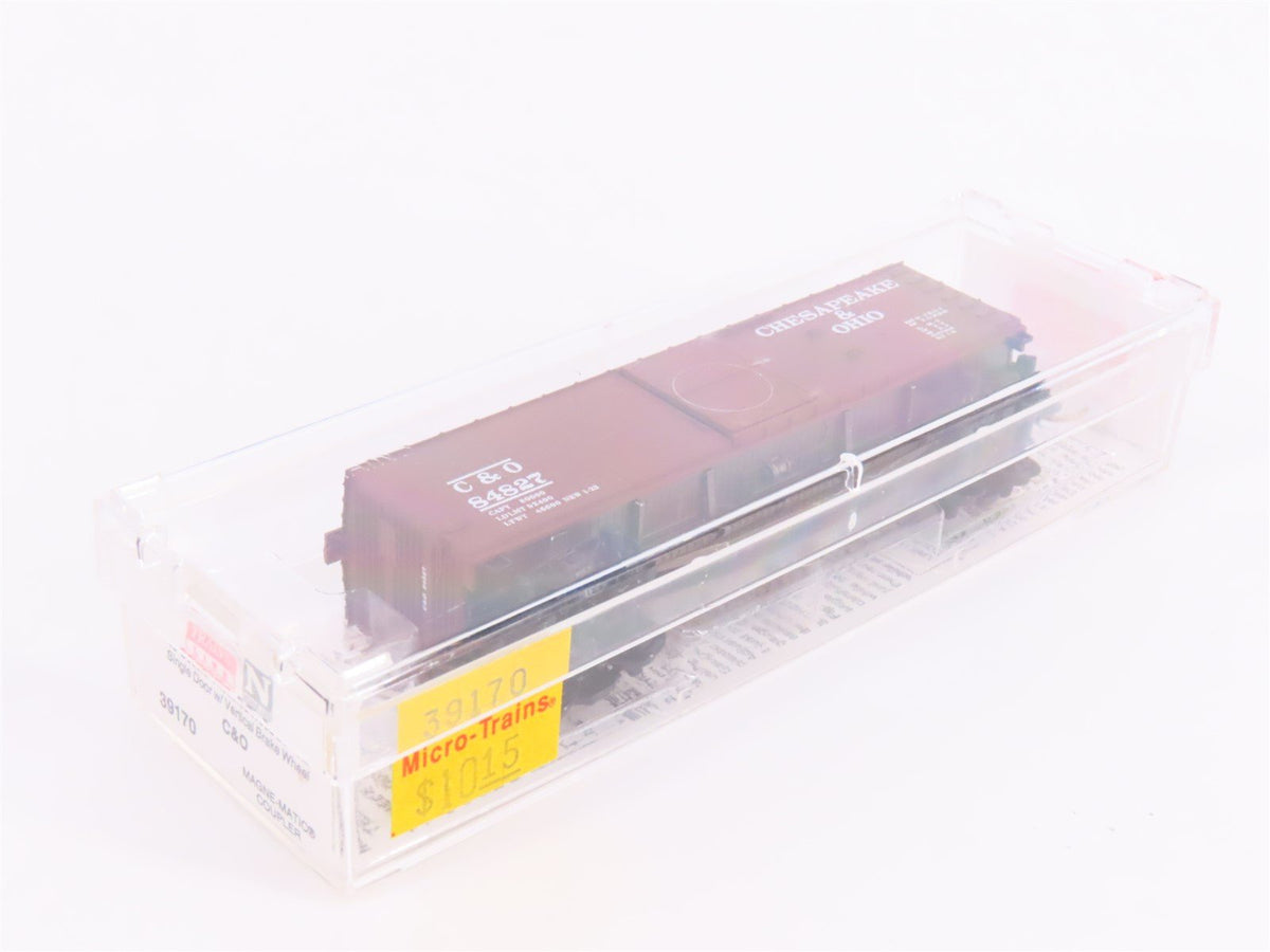 N Scale Micro-Trains Line MTL 39170 C&amp;O Chesapeake &amp; Ohio 40&#39; Box Car #84827