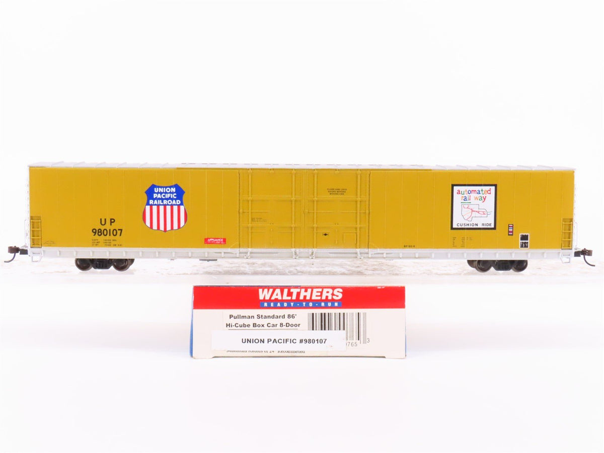 HO Scale Walthers UP Union Pacific &quot;Automated&quot; 86&#39; P-S Hi-Cube Boxcar #980107