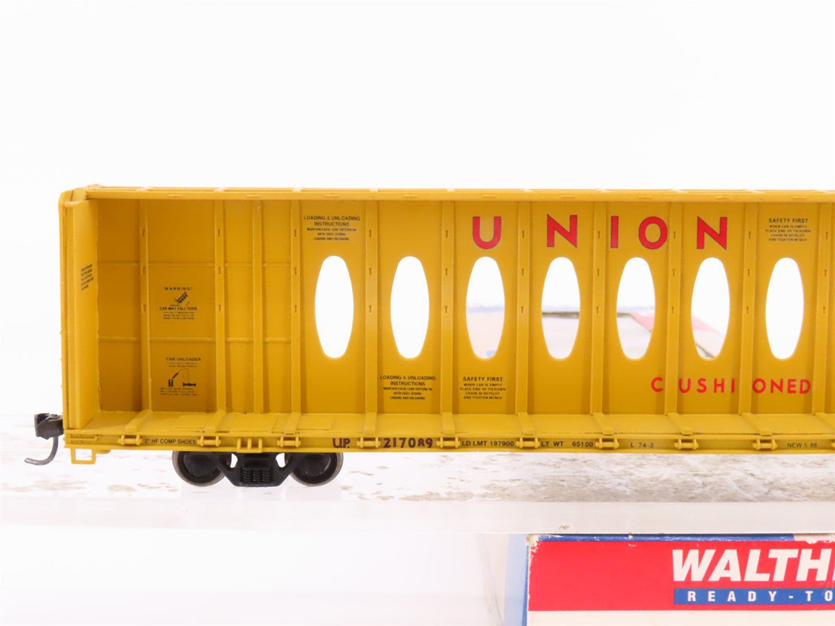 HO Scale Walthers UP Union Pacific 72&#39; Centerbeam Flatcar #217089