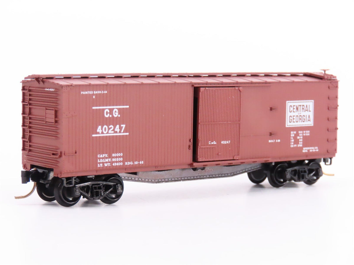 N Scale Micro-Trains Line MTL 39150 CG Central of Georgia 40&#39; Box Car #40247