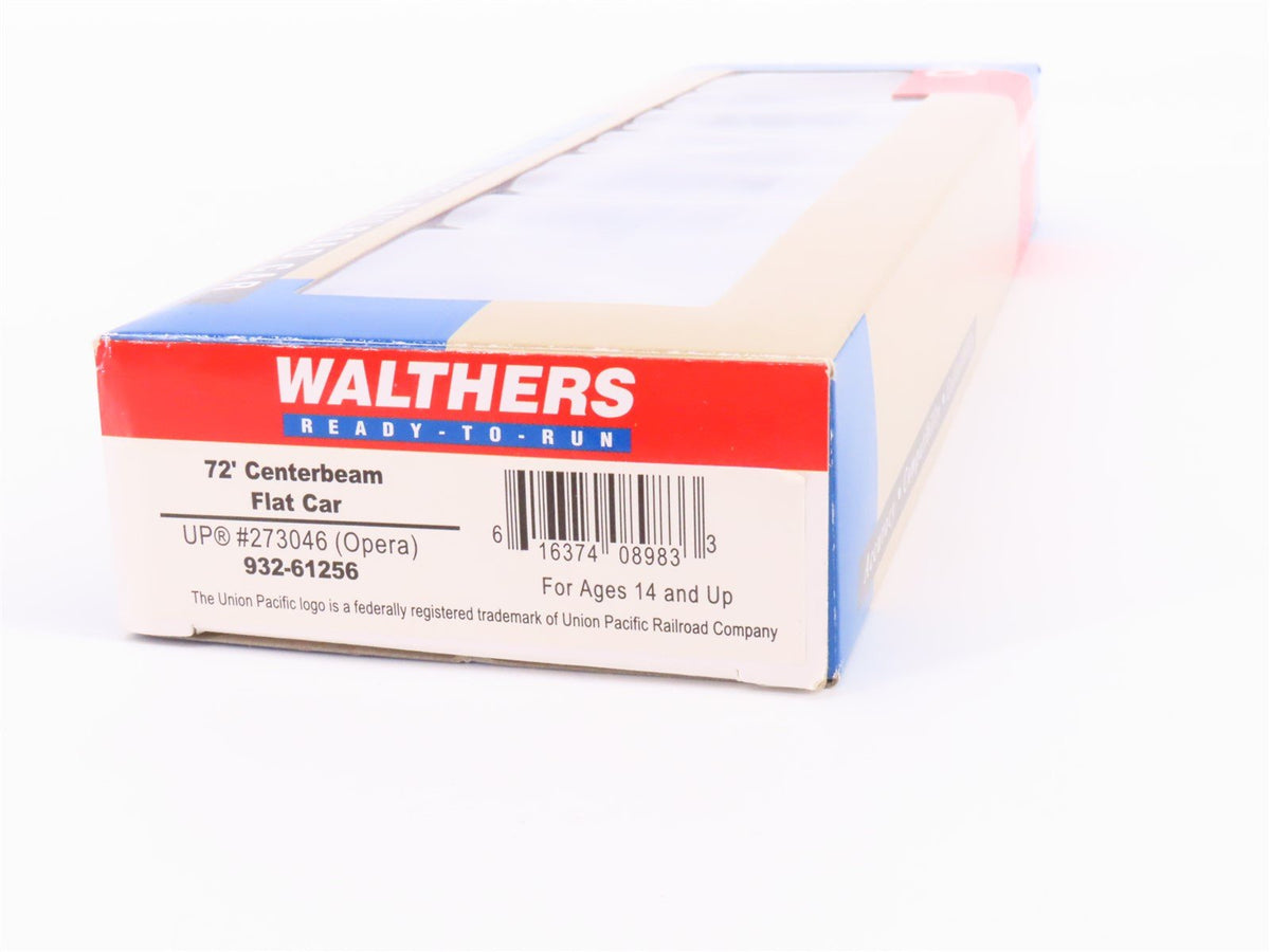 HO Scale Walthers 932-61256 UP Union Pacific 72&#39; Centerbeam Flatcar #273046