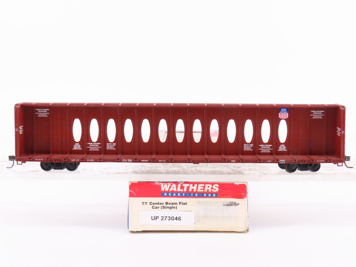 HO Scale Walthers UP Union Pacific 72&#39; Centerbeam Flatcar #273046