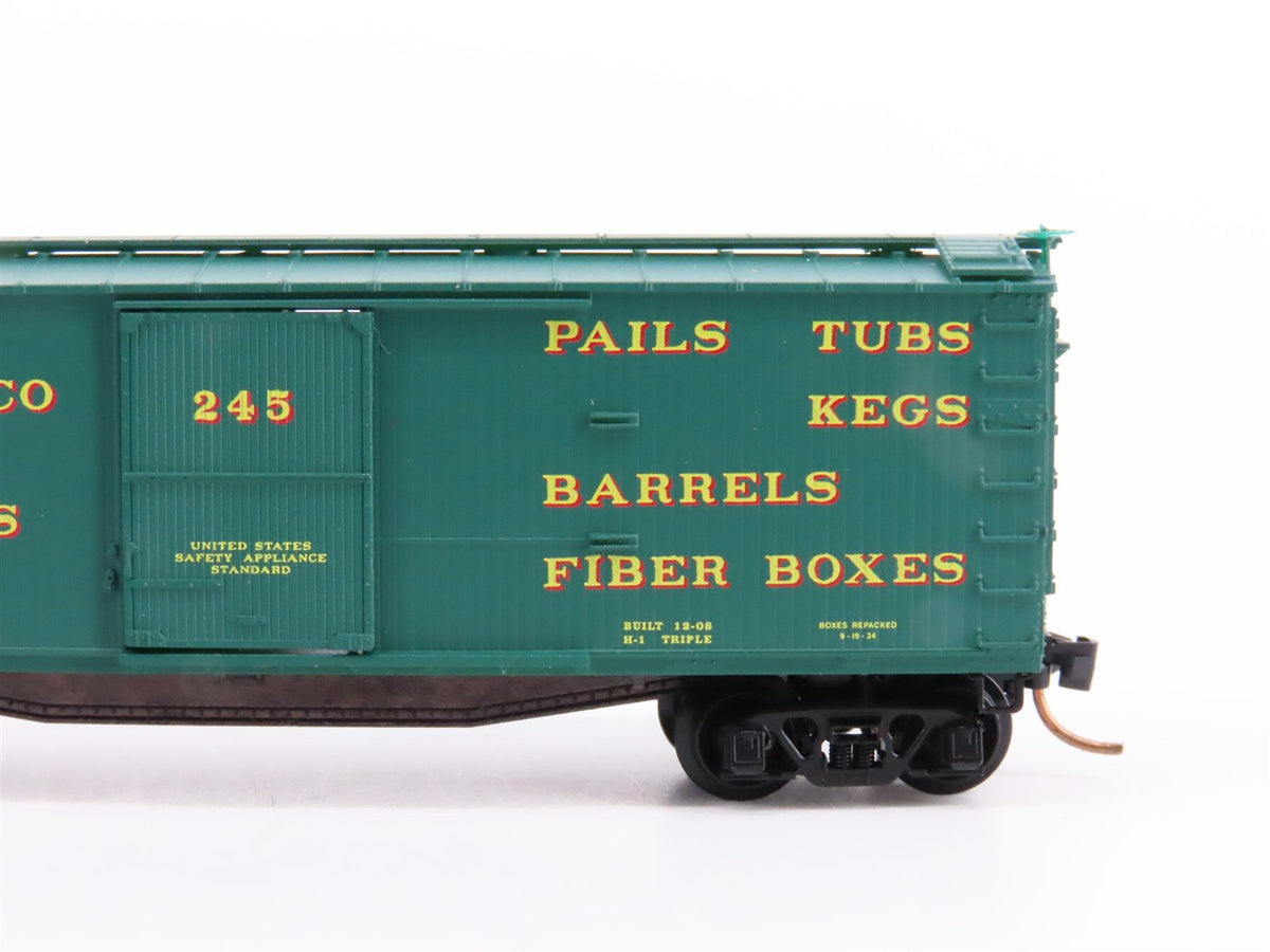 N Scale Micro-Trains Line MTL 39200 Menasha Wooden Ware 40&#39; Box Car #245