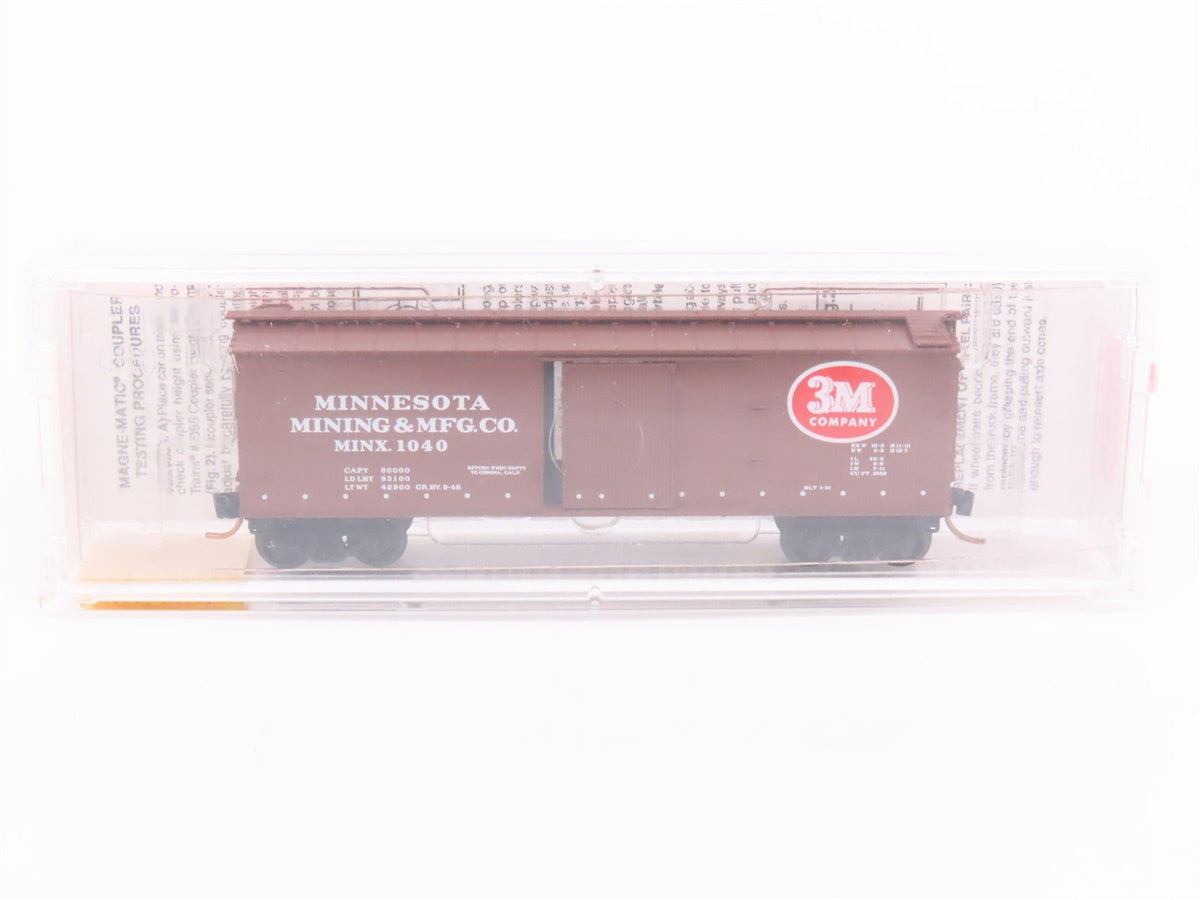 N Scale Micro-Trains Line MTL 39190 MINX 3M Company Railroad 40&#39; Box Car #1040